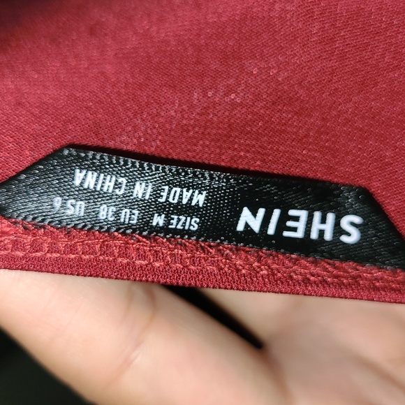 SHEIN Dress/ burgundy color/ size M - Picture 4 of 5